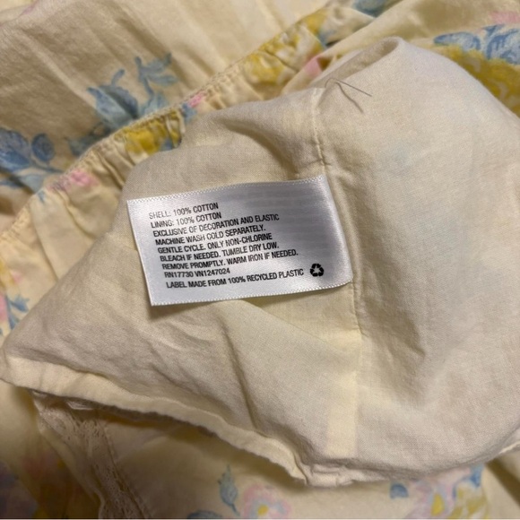 LoveShackFancy x Target Cottagecore Floral Mini Dress Yellow Lace Boho Large - Picture 6 of 7